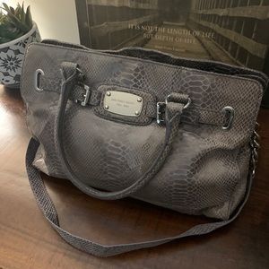 MICHAEL KORS “Hamilton” Python Bag